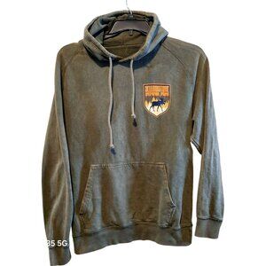 Yellowstone National Park Hoodie Medium Lane Seven Olive Green Cotton Blend